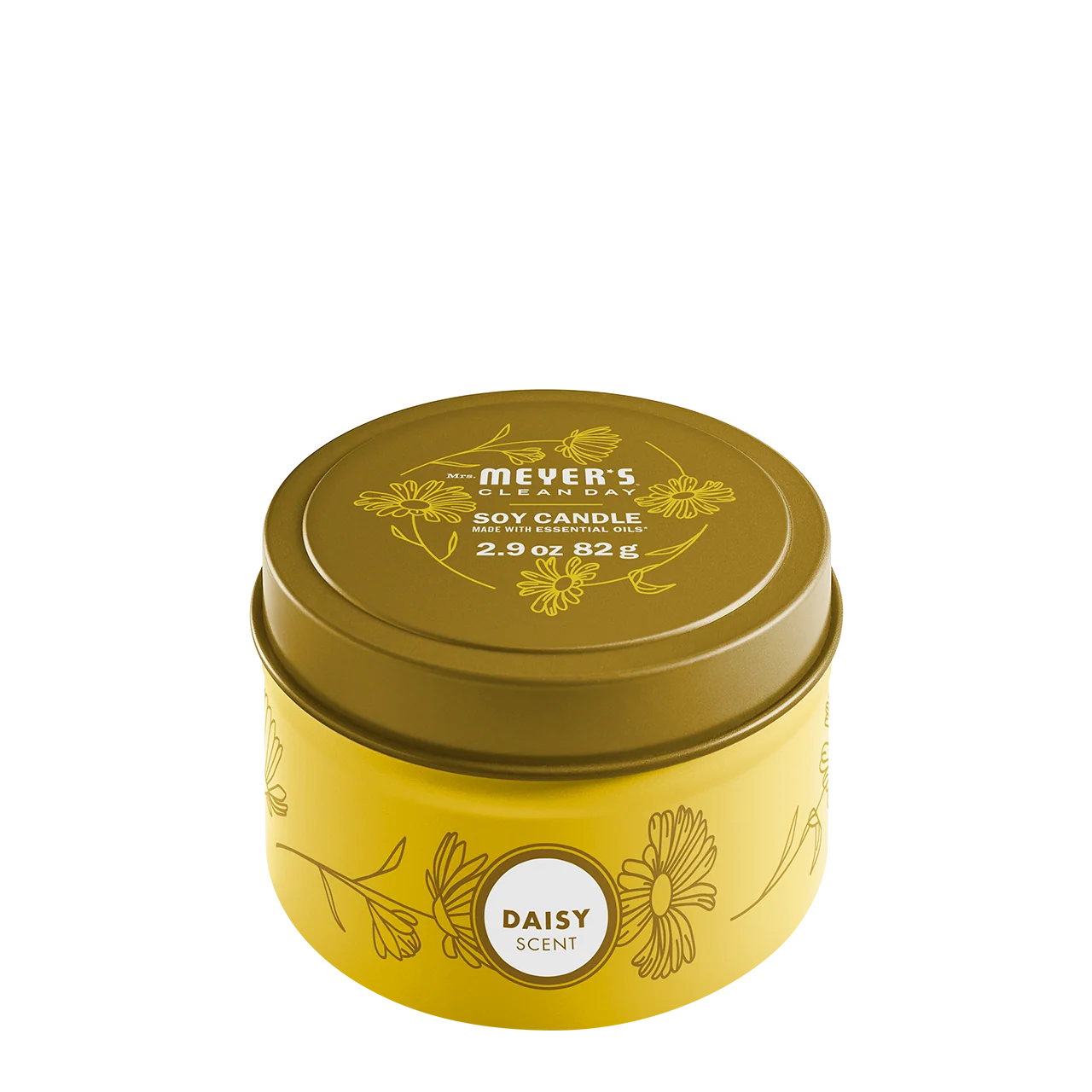 Daisy Tin Candle